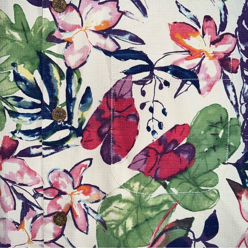 Tommy Bahama Mens Riviera Garden Floral Silk Colorful Hawaiian Camp Shirt Size M - Picture 3 of 7